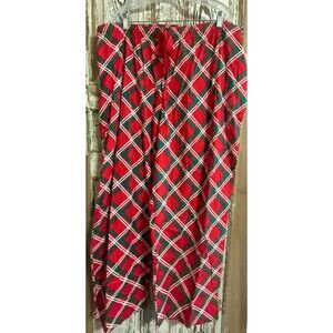 Women's Sleep Chic Fleece Pajama Pants -Bias Plaid Red - Size 3X